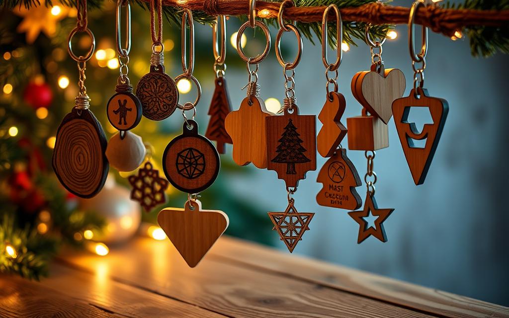 custom wood keychains