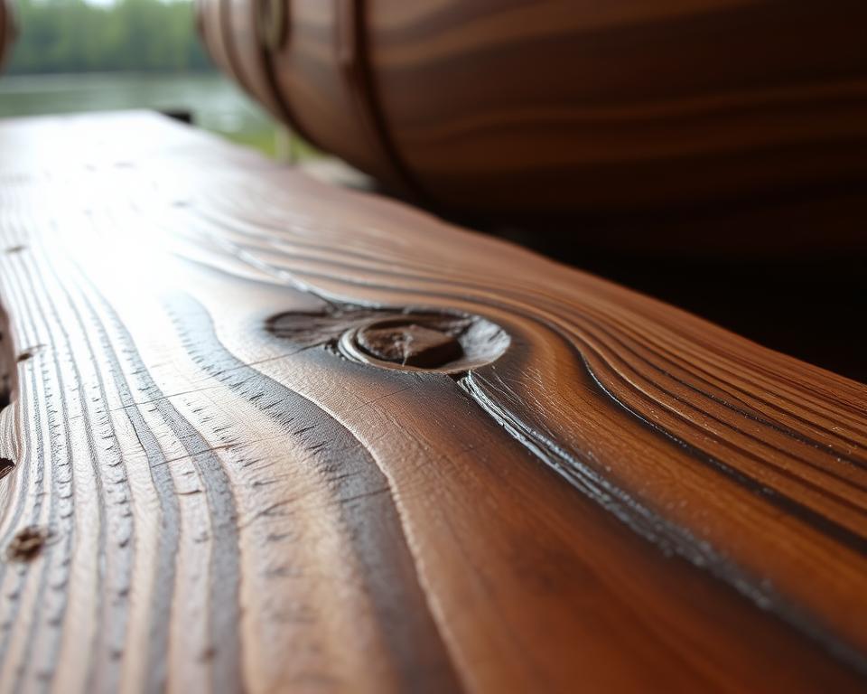A beautifully crafted wood craft, its surface glistening with a meticulously applied sealant. In the foreground, the texture of the wood grain shines through, each groove and knot illuminated by soft, diffused lighting. In the middle ground, the sealant creates a glossy, protective barrier, shielding the wood from the elements. The background fades into a serene, natural setting, hinting at the importance of preserving the beauty and integrity of this handcrafted piece. The overall composition conveys the significance of sealants in maintaining the longevity and visual appeal of wood crafts. A beautifully crafted wood craft, its surface glistening with a meticulously applied sealant. In the foreground, the texture of the wood grain shines through, each groove and knot illuminated by soft, diffused lighting. In the middle ground, the sealant creates a glossy, protective barrier, shielding the wood from the elements. The background fades into a serene, natural setting, hinting at the importance of preserving the beauty and integrity of this handcrafted piece. The overall composition conveys the significance of sealants in maintaining the longevity and visual appeal of wood crafts.