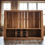 building with wood pallets